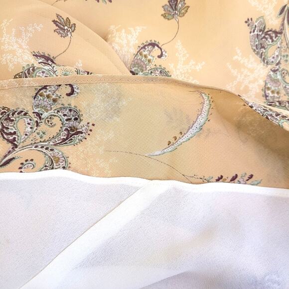 Leon Max Studio Floral Cowl Back Slip Dress SZ L Y2K Fairycore Romantic Prairie - Picture 9 of 10